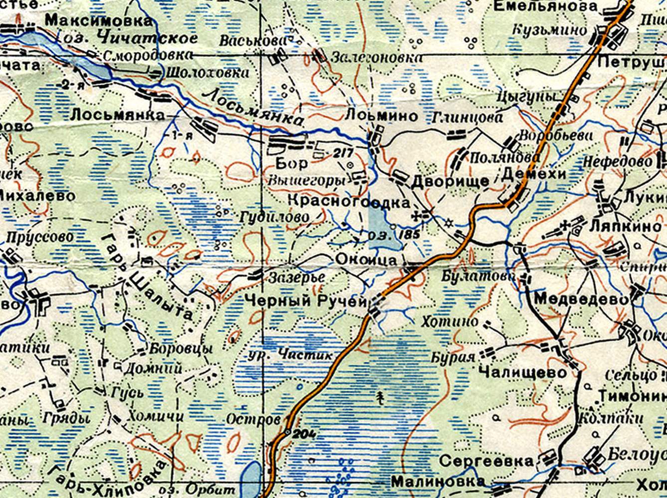 Карта тверской смоленской области